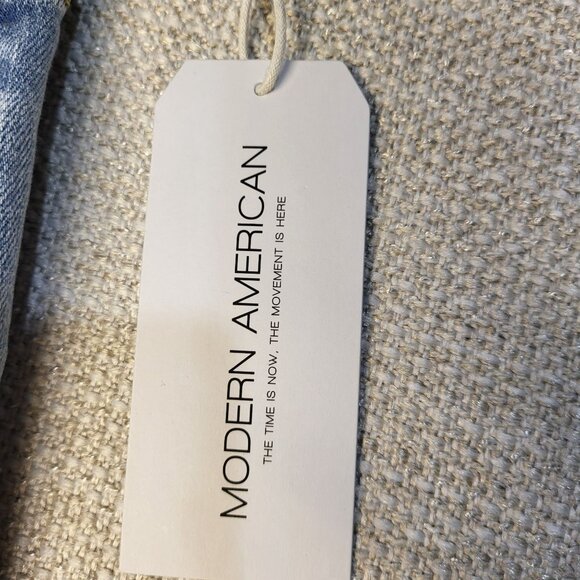 Modern American Women's 26 Flared Denim Jeans Cape Blue Style Emmy NWT MSRP $148 - Picture 4 of 12